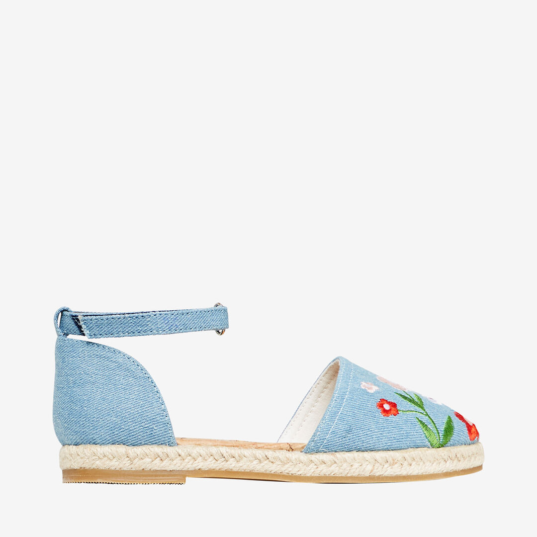 Embroidered Flower Espadrille Seed Heritage
