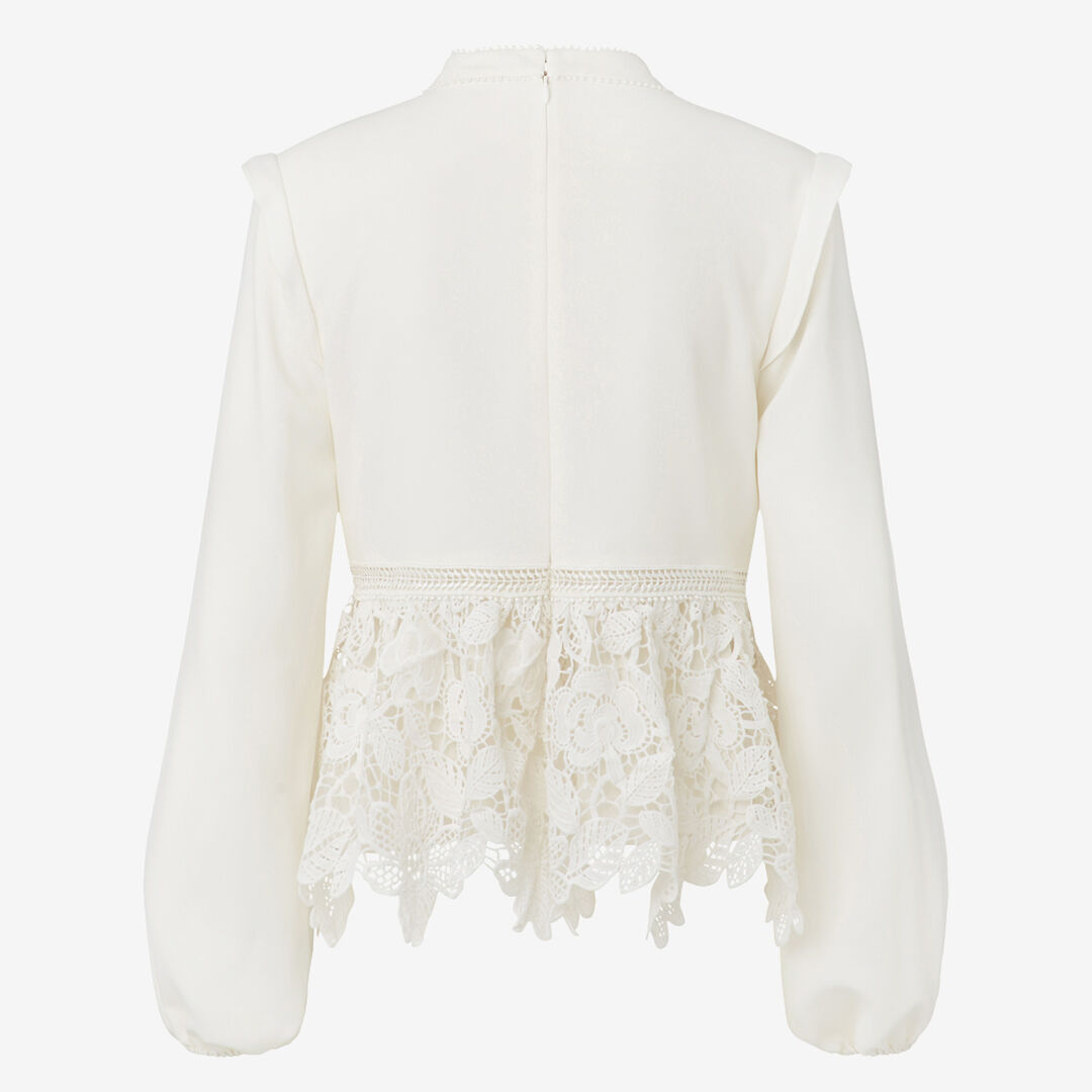 Lace Detail Peplum Blouse | Seed Heritage