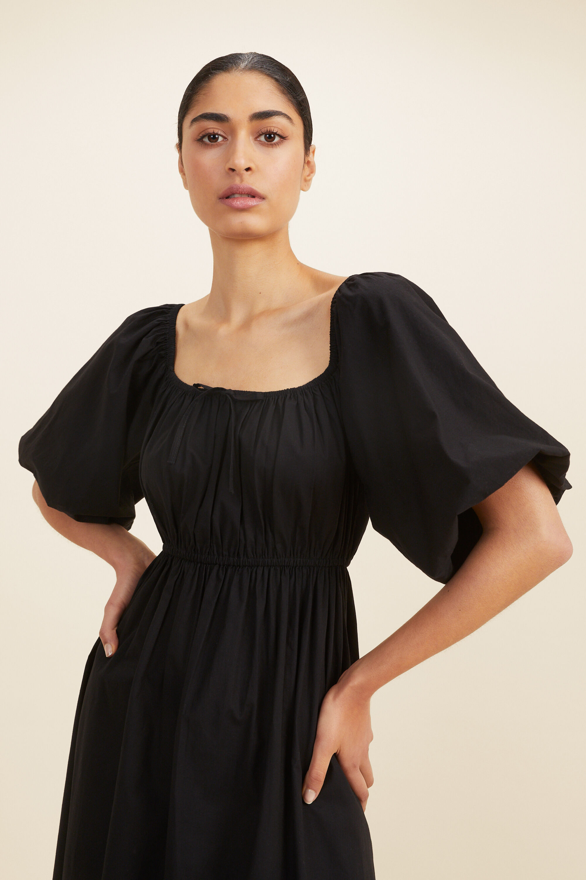 plain black frock
