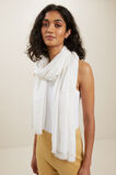 Textured Wool Blend Scarf  French Vanilla  hi-res