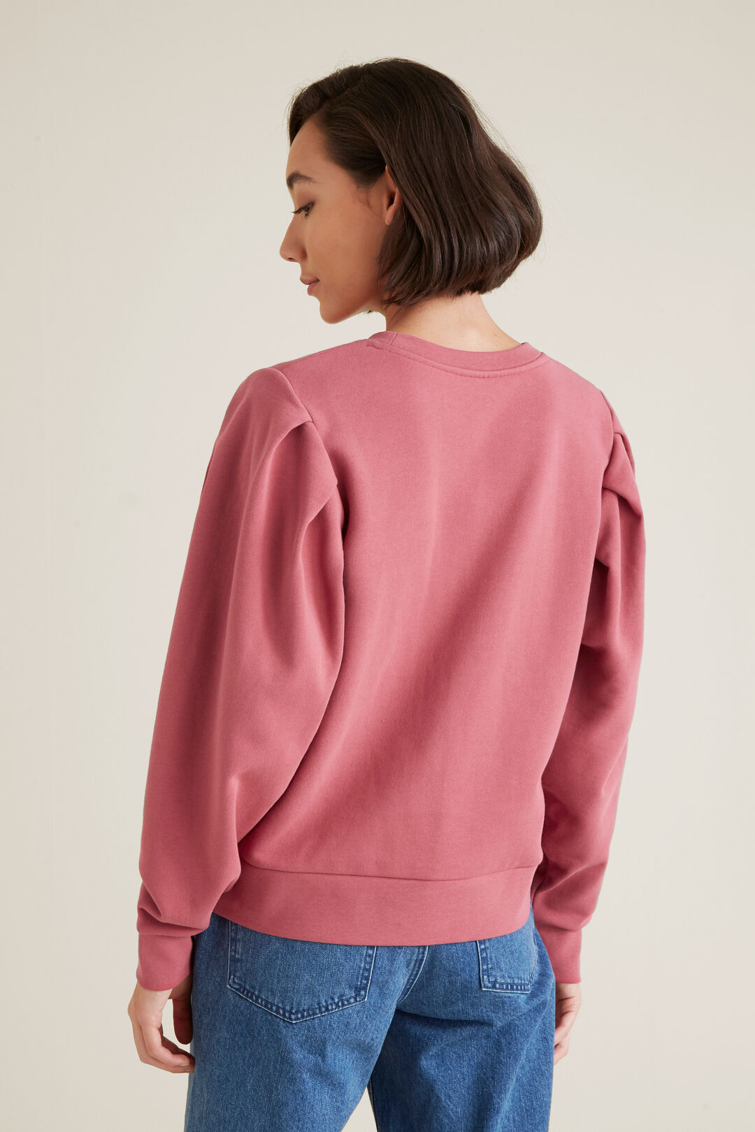 Tuck Detail Blouson Sweater    hi-res