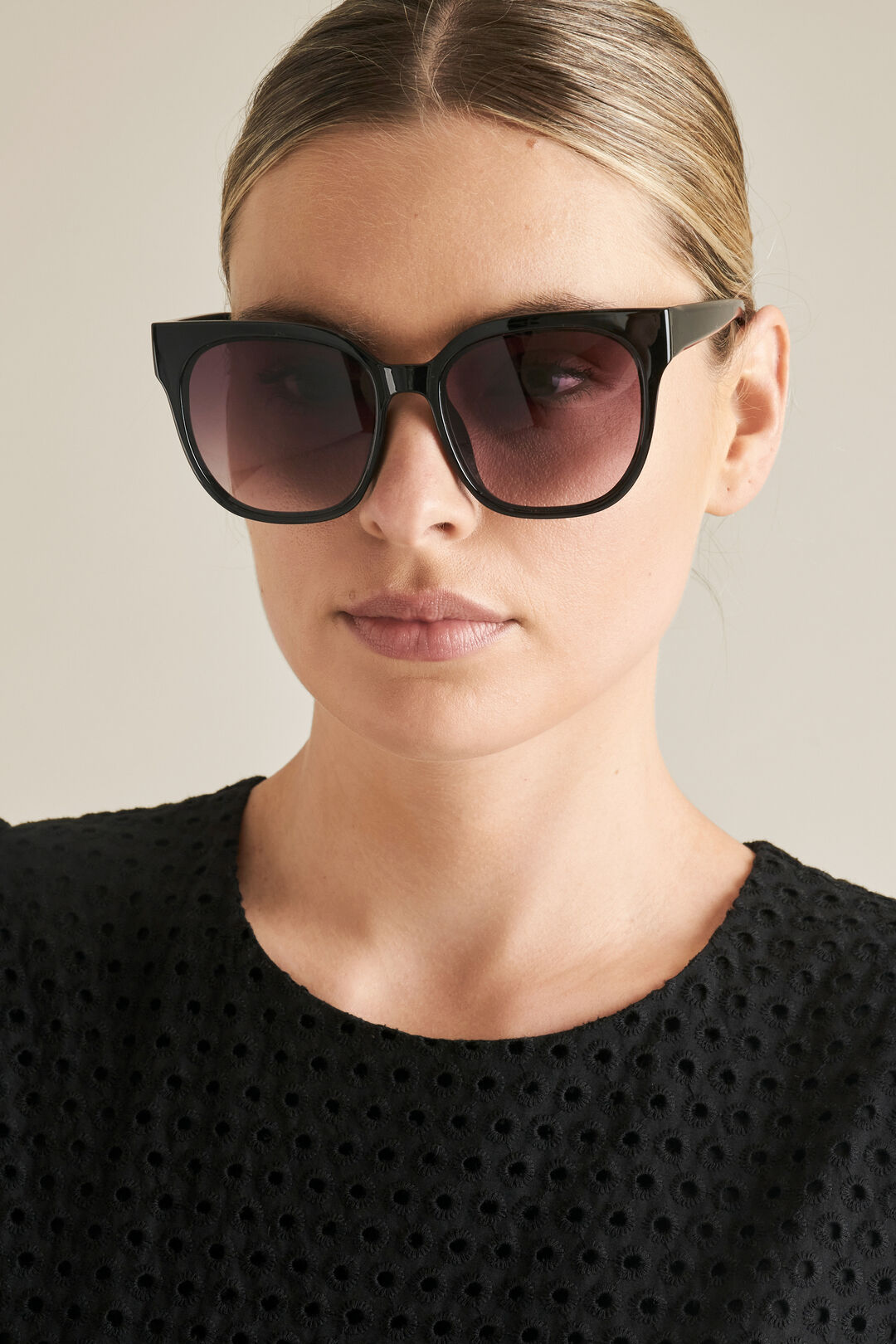Violet D-Frame Sunglasses    hi-res