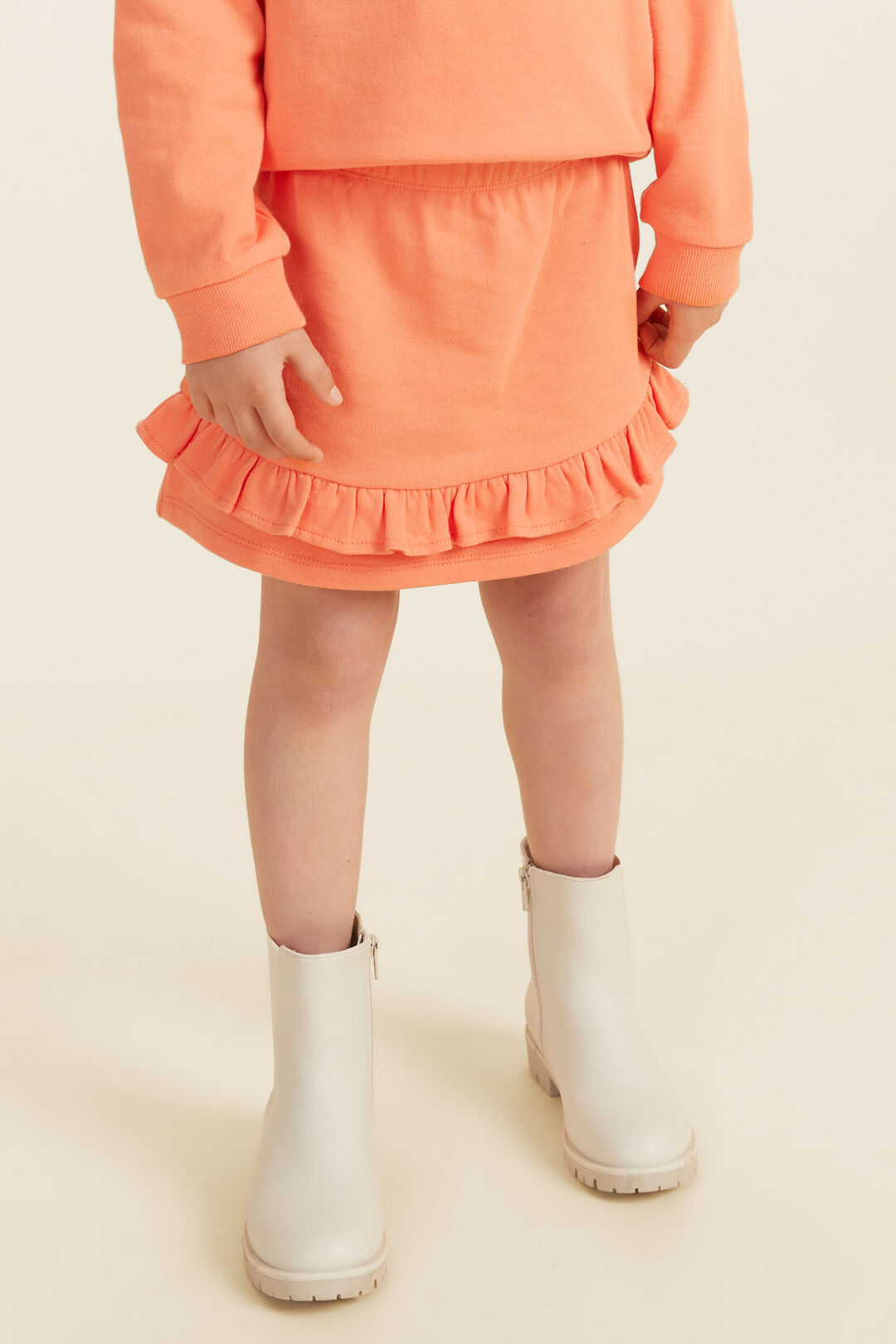 Terry Frill Skirt  Tangerine  hi-res