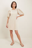 Poplin Sleeve Mini Dress  Sandstone Beige  hi-res
