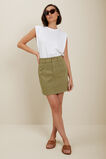 Denim Paperbag Mini Skirt  Sage Green  hi-res