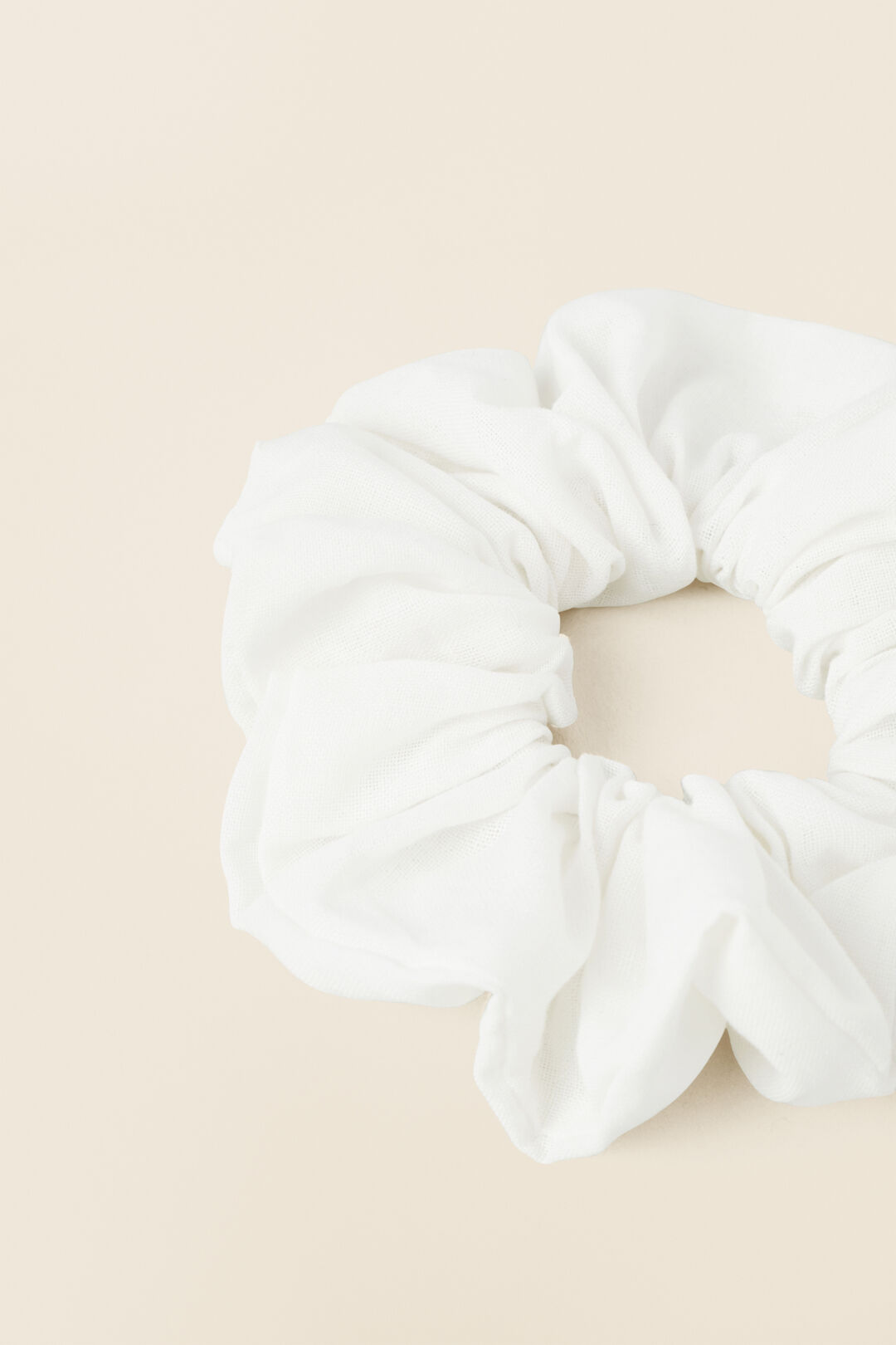 Linen Scrunchie  Cloud Cream  hi-res
