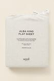 Alba Queen Flat Sheet  Flax Cross Dye  hi-res