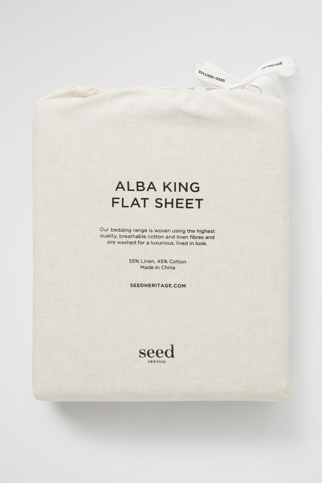 Alba King Flat Sheet  Flax Cross Dye  hi-res