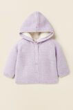 Knitted Sherpa Hoodie  Pale Orchid  hi-res