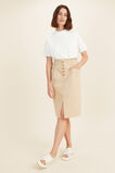 Paperbag Button Skirt  Champagne Beige  hi-res