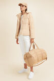 Quilted Leisure Duffle Bag   Champagne Beige  hi-res