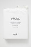 Alba Queen Flat Sheet  White  hi-res