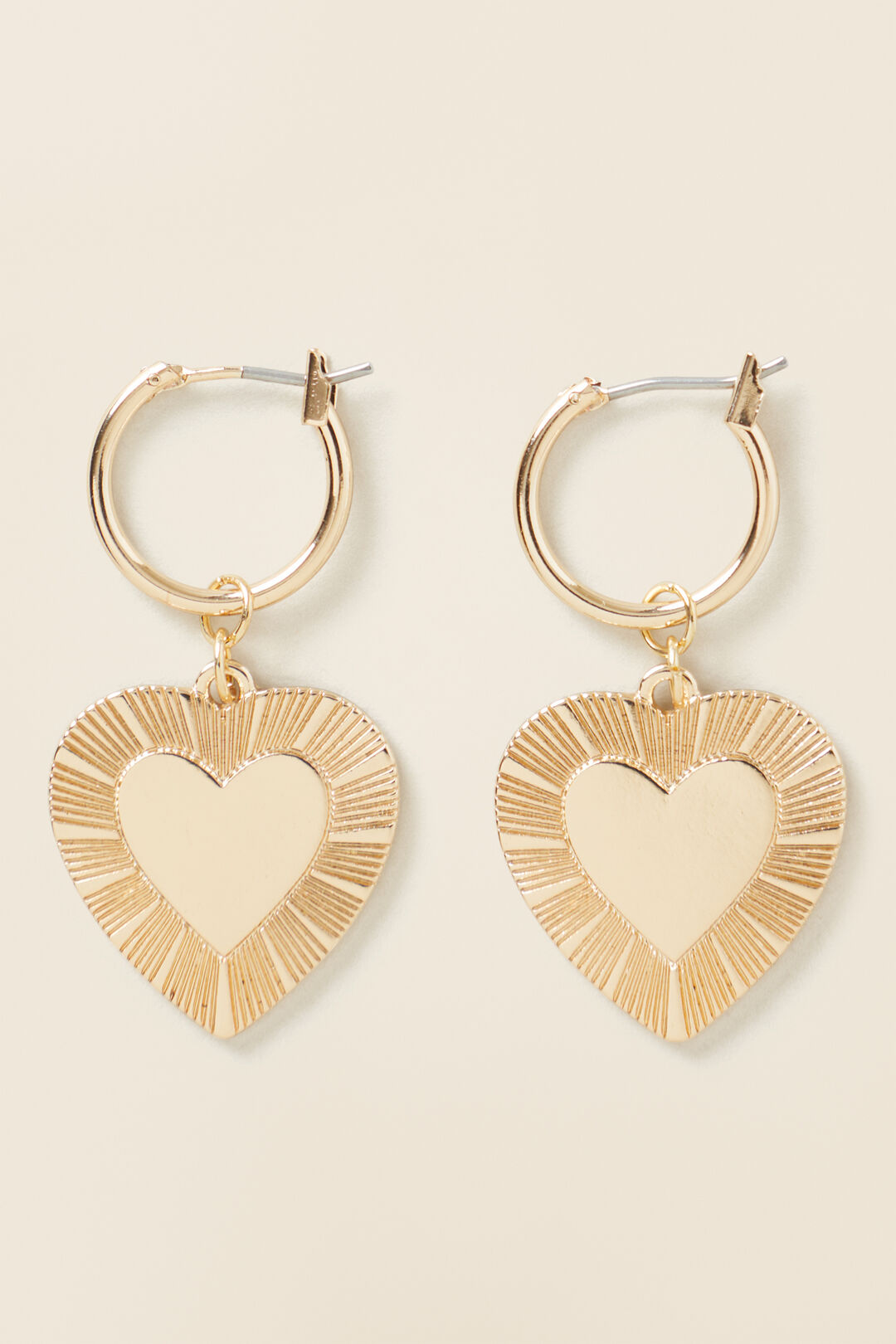 Heart Pendant Earring  Gold  hi-res