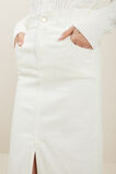 Denim Midi Elastic Skirt  French Vanilla  hi-res