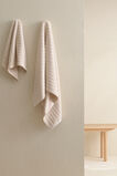 Cotton Stripe Hand Towel   Ivory Cream  hi-res