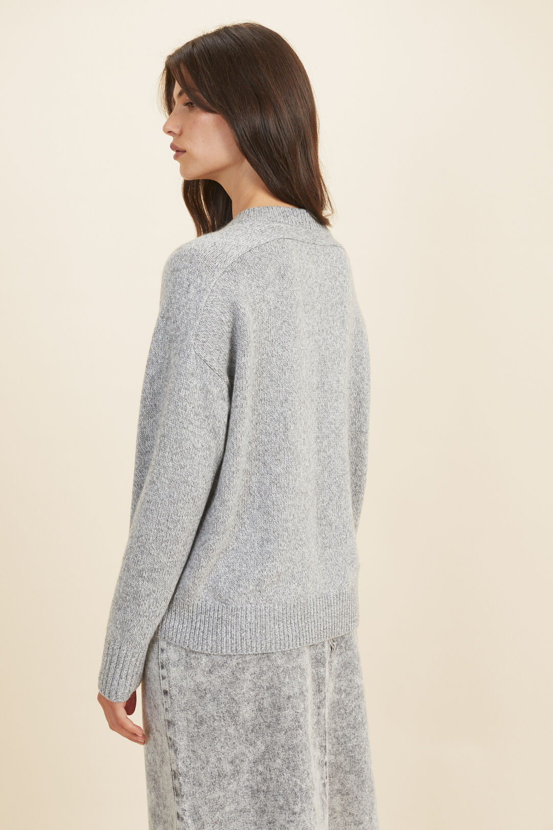 Twist Yarn Relaxed Sweater  Mid Grey Twist  hi-res