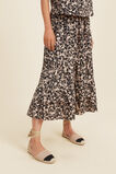 Floral Textured Midi Skirt  Neutral Floral  hi-res