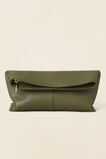 Leather Relaxed Clutch  Woodland Green  hi-res