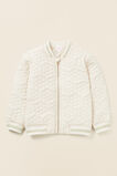 Quilted Daisy Bomber  Creme  hi-res