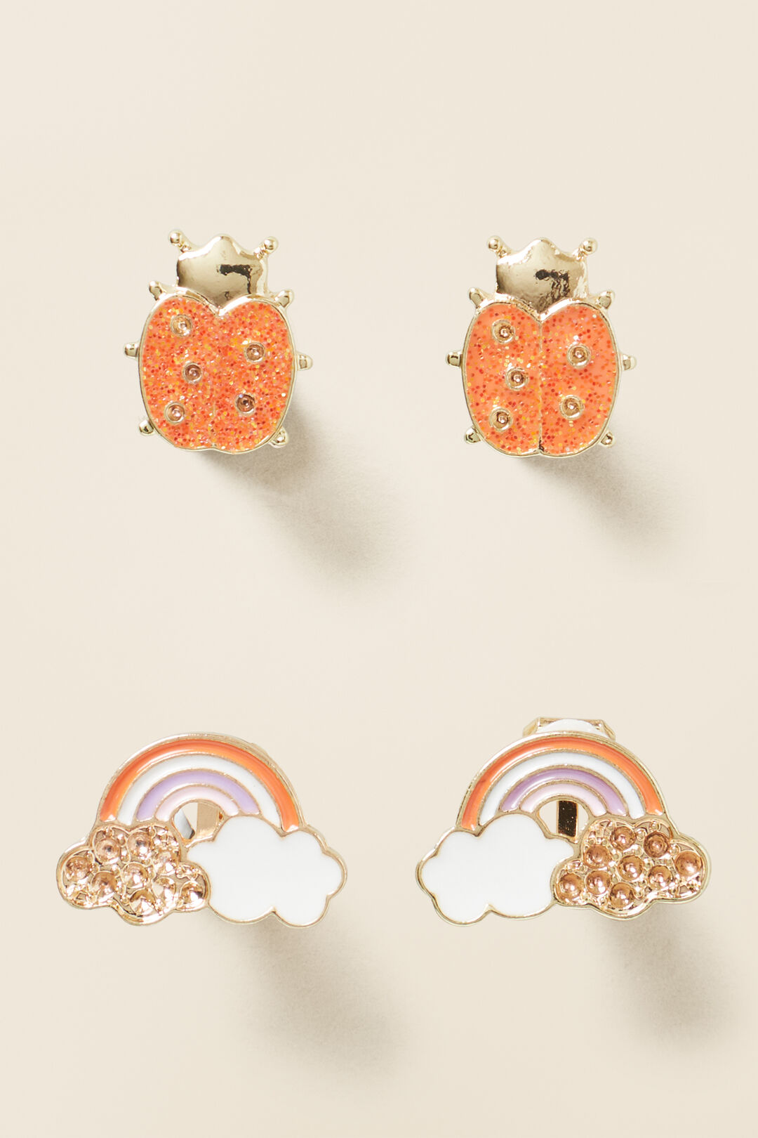 Ladybird Clip On Earrings  Multi  hi-res