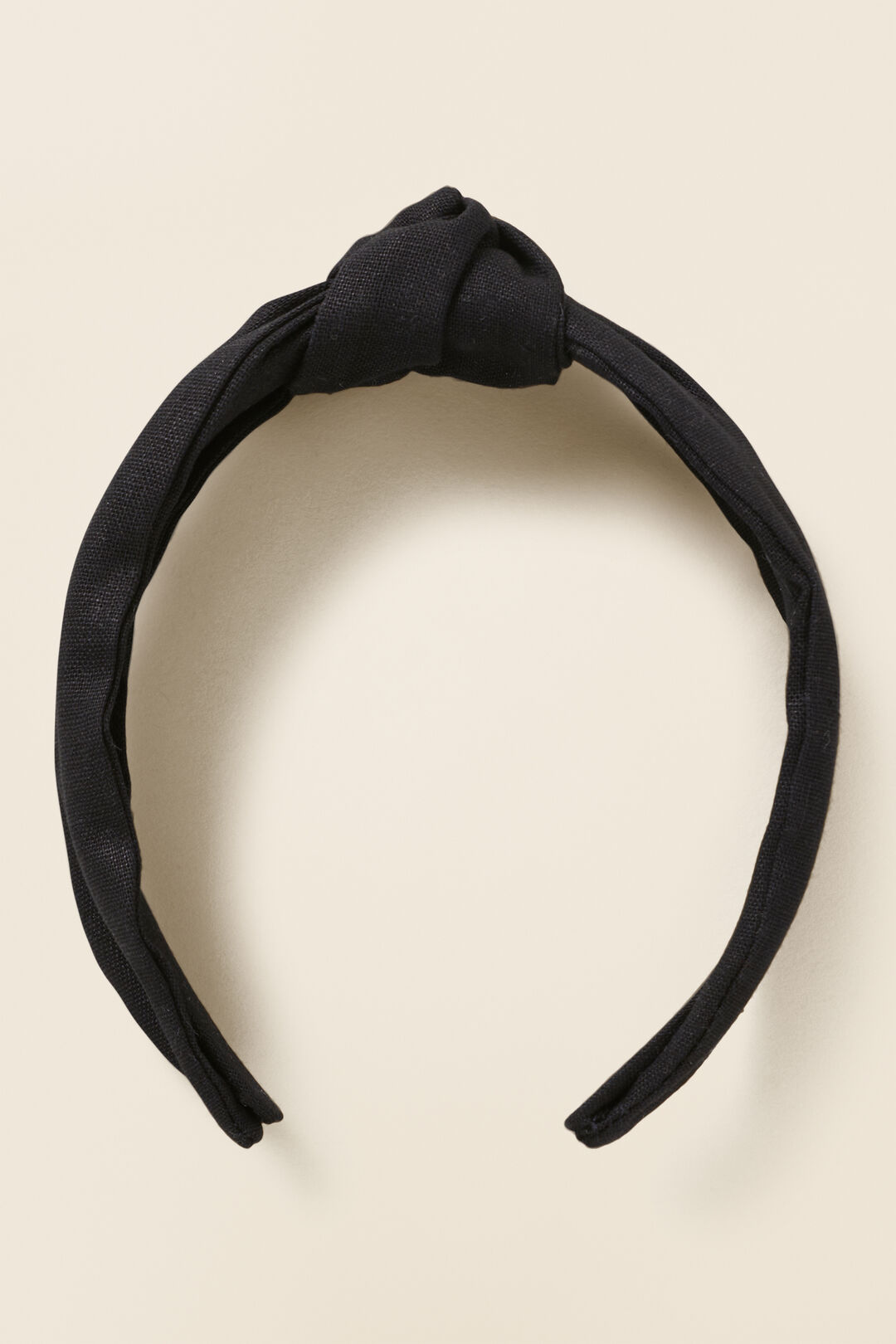 Linen Knot Headband  Black  hi-res