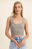 Chunky Cable Crop  Pewter Marle  hi-res