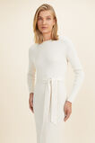 Relaxed Knit Tie Midi Dress  Oat Marle  hi-res