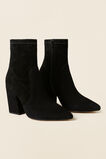 Kylie Suede Stretch Ankle Boot   Black  hi-res