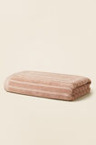 Cotton Stripe Bath Towel   Chalk Pink  hi-res