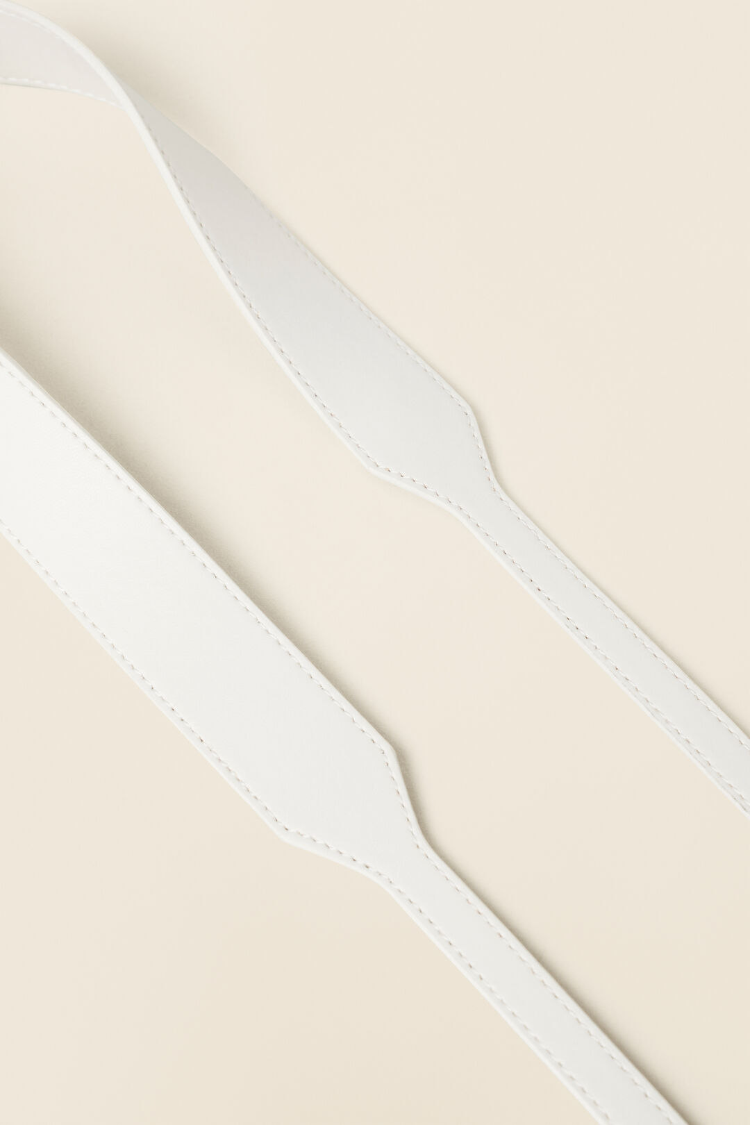 Davina Leather Tie Waist Belt  French Vanilla  hi-res