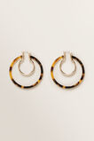 Double Layered Tort Hoops  Gold Tort  hi-res