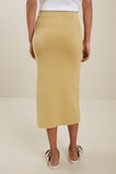 Knit Midi Split Skirt  Fawn  hi-res