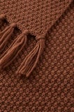 Chunky Handstitch Knit Scarf  Mahogany  hi-res