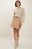 Leather A-Line Mini Skirt  Honey Dew  hi-res