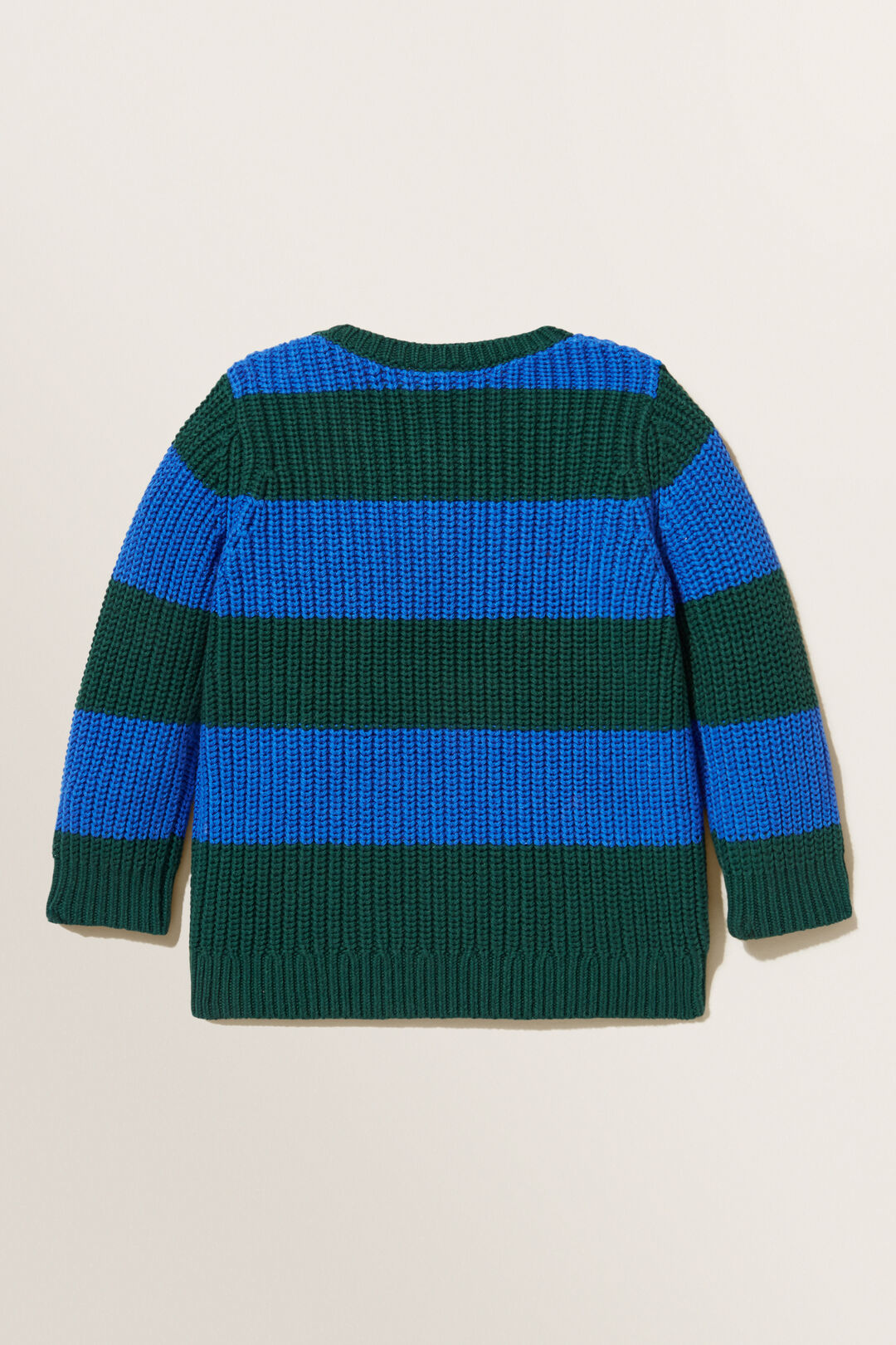 Chunky Stripe Sweater  Bottle Green  hi-res
