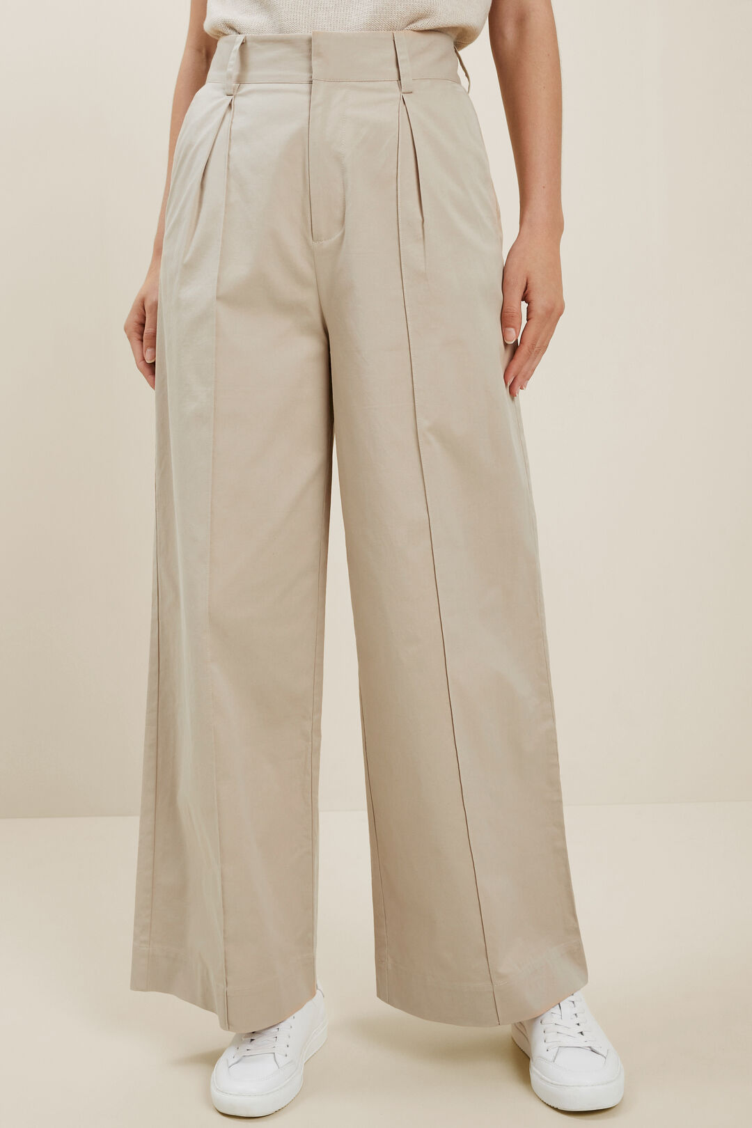 Tailored Wide Leg Pant  Neutral Blush  hi-res