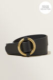 Ring Leather Belt  Black  hi-res