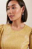 Resin Hoop Earrings  Gold  hi-res