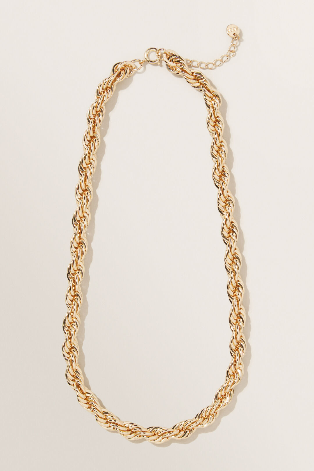 Chunky Rope Chain Necklace  Gold  hi-res