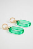 Oval Resin Earring  Bright Mint  hi-res