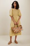 Linen Shirred Dress  Fawn  hi-res