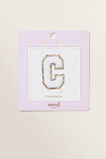 Made By Me Glitter Initial Patch  C  hi-res