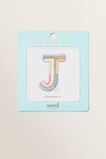 Made By Me Rainbow Initial Patch  J  hi-res
