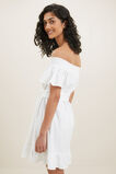 Cotton Blend Mini Dress  Whisper White  hi-res