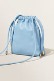 Leather Gathered Sling Bag  Clear Sky  hi-res