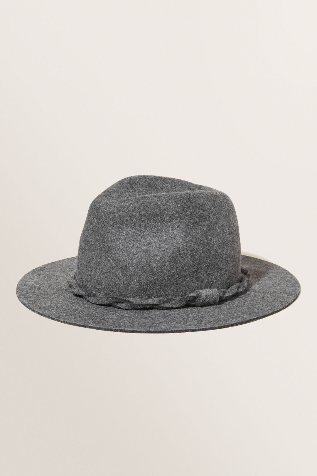 Wool Panama Hat  Dark Grey Marle  hi-res