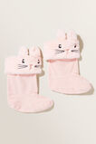 Bunny Gumboot Socks  Dusty Rose  hi-res