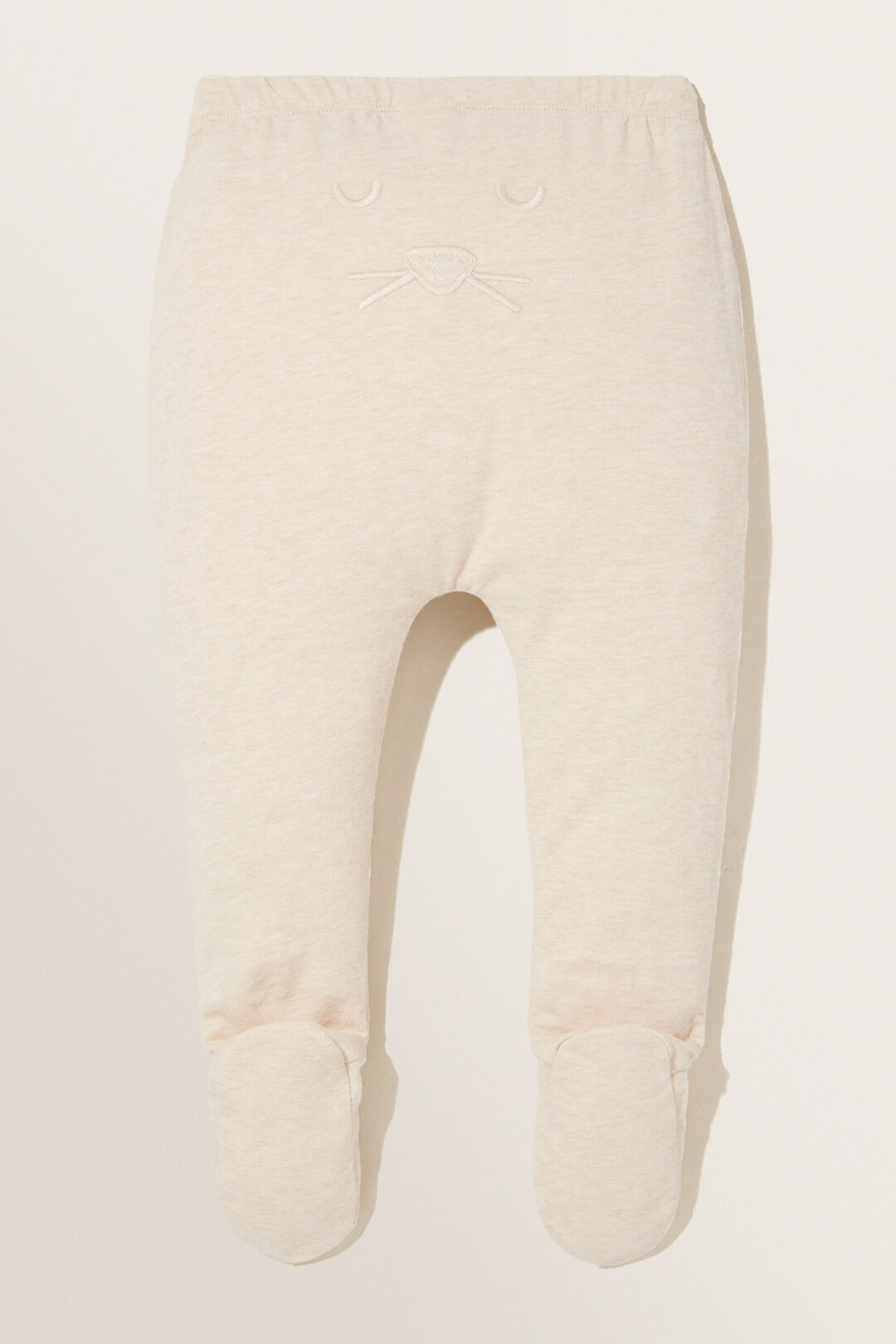 Footed Bunny Bum Leggings  Wheat Marle  hi-res