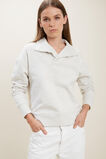 Collared Marle Sweat  Butter Marle  hi-res