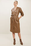 Belted Leather Dress  Molasses  hi-res